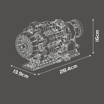 Mould King 10216 Turbojet Engine