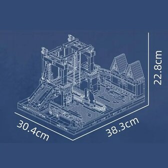 Mould King 16068 Nordic Town Brug