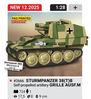COBI 2666 Panzer 38(T) Grille 