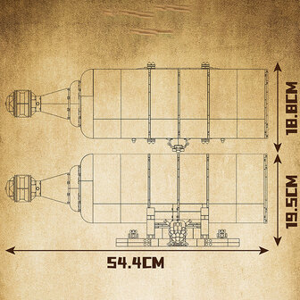 Mould King 10067 Flying Dutchman in een Fles