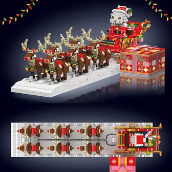 Mould King 10154 Kerstman op Arreslee