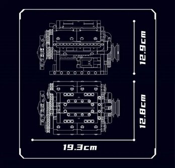 Mould King 10088S V8 Engine