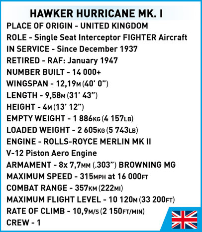 COBI 5762 Hawker Hurricane NO.302