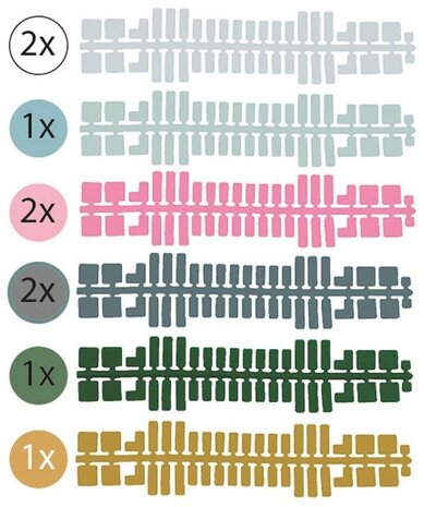 Feuchtmann - Ministeck standaard kleurenstrips (set 3)
