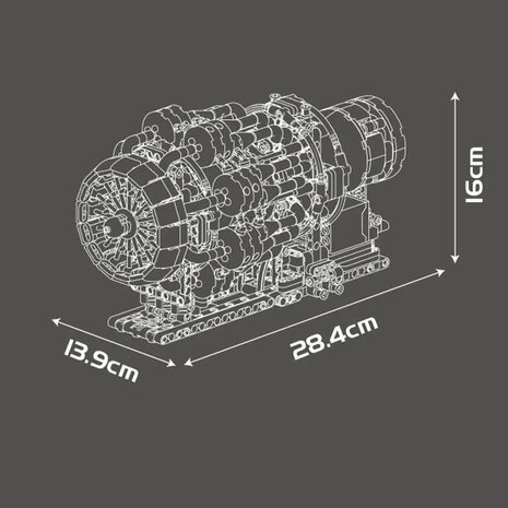 Mould King 10216 Turbojet Engine