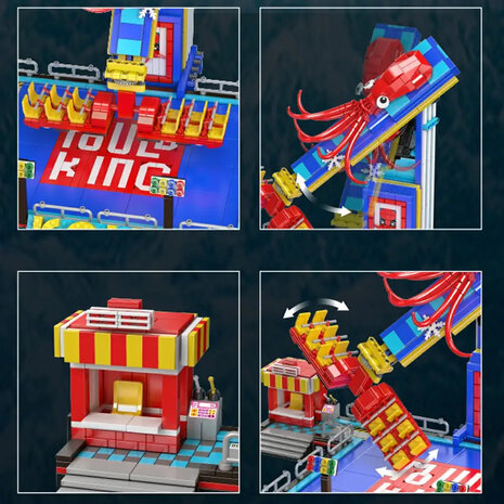 Mould King 11015 Octopus Spinnende achtbaan