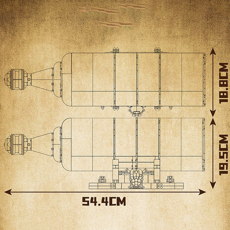 Mould King 10067 Flying Dutchman in een Fles