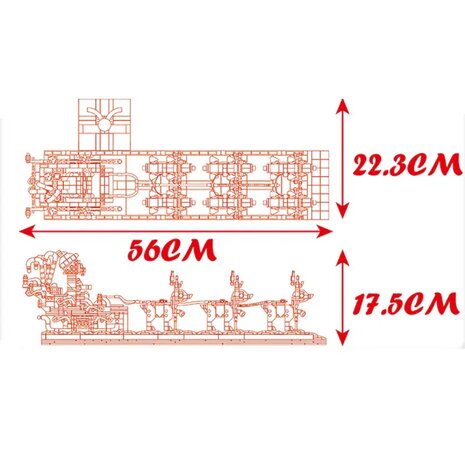Mould King 10154 Kerstman op Arreslee