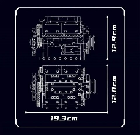Mould King 10088S V8 Engine