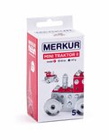 Merkur - Mini 54 - tractor met trekhaak-  metalen constructieset - 82 onderdelen