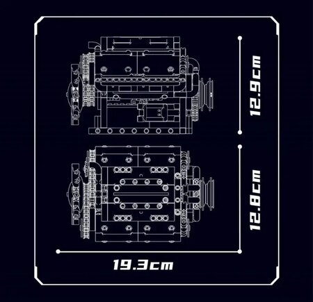 Mould King 10088S V8 Engine