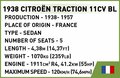COBI  WW2 2266 - Citroën Traction 11CV BL